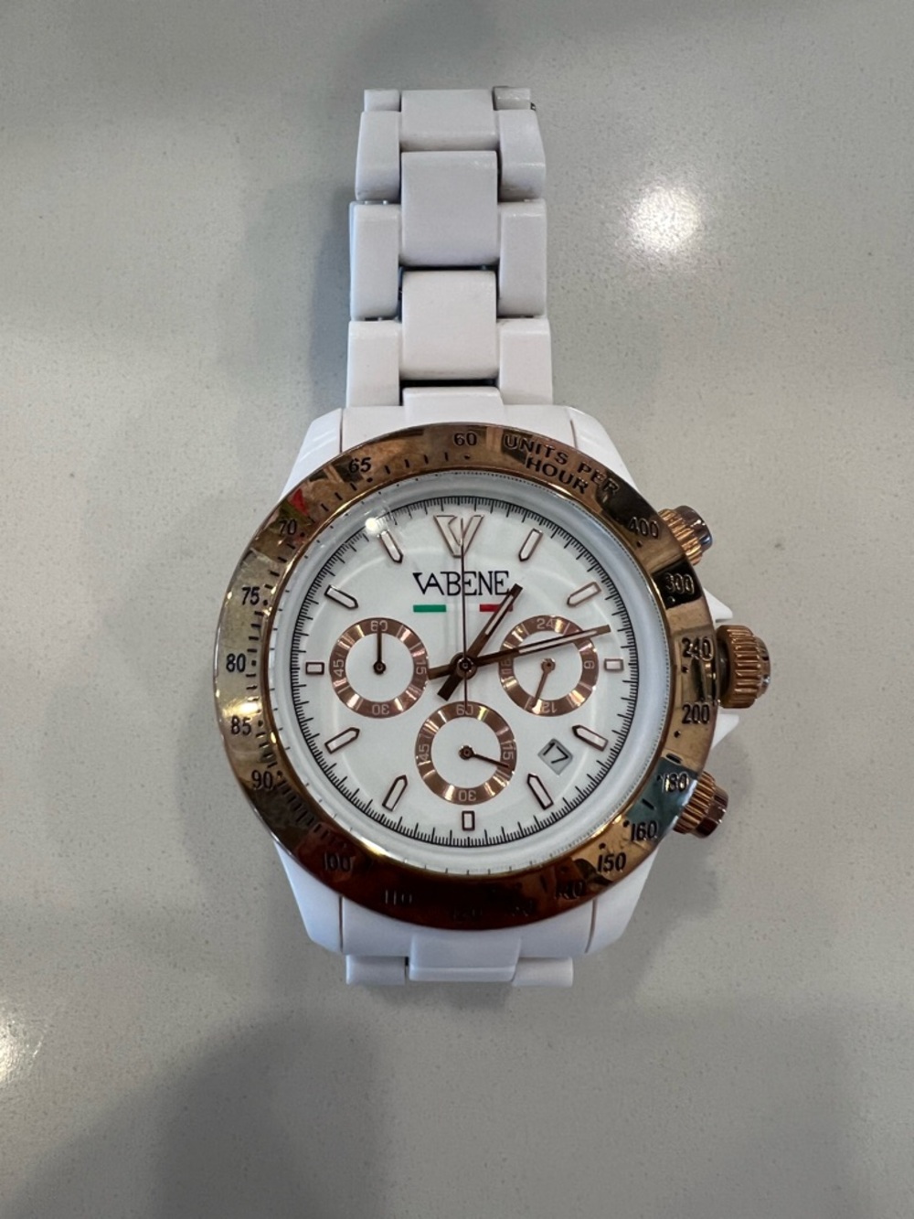 Vabene White and Rose Gold Women’s Chronograph Watch
